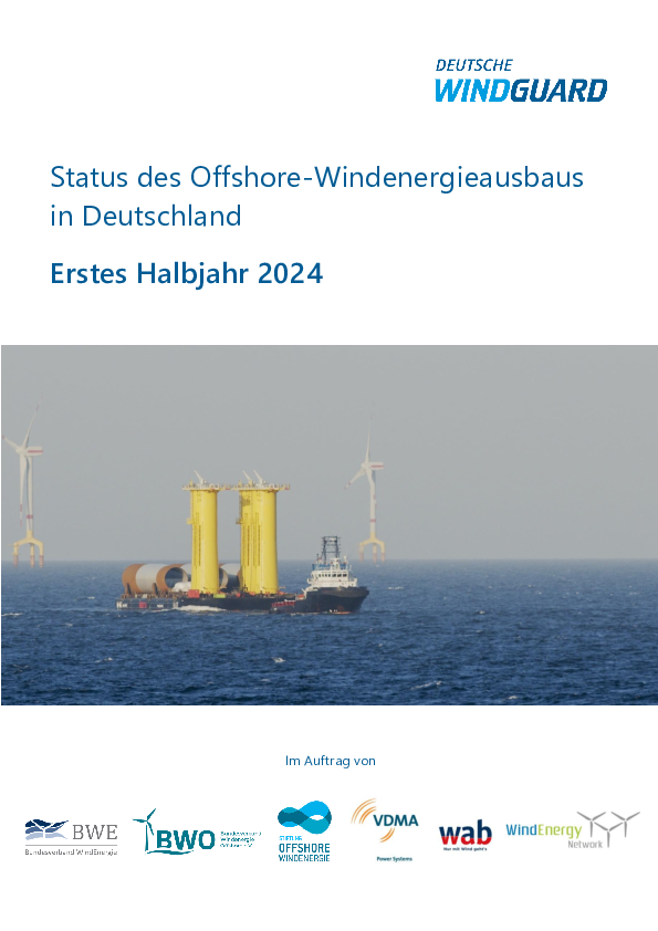Factsheet: Status des Offshore-Windenergieausbaus - Halbjahr 2024