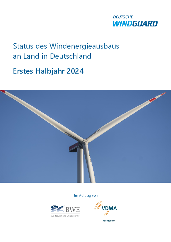 Factsheet: Status des Windenergieausbaus an Land - Halbjahr 2024